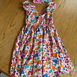 DOT DOT SMILE GIRLS 2T HEART DRESS VALENTINES DAY